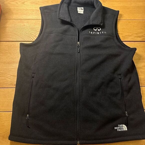The North Face Sherpa fleece lined vest xl gray men’s embroidered - Picture 1 of 8